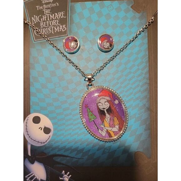 Disney Nightmare Before Christmas Sally Necklace & Earring Set NEW - Picture 1 of 3